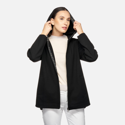 hoodie SWEATER WOMAN Black - image number 3 | GEOX