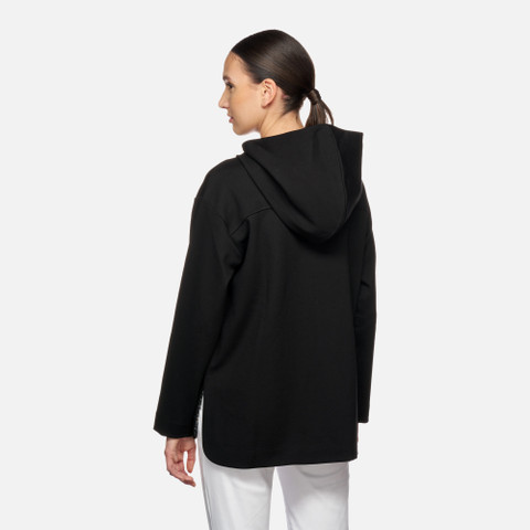 hoodie SWEATER WOMAN Black - image number 5 | GEOX