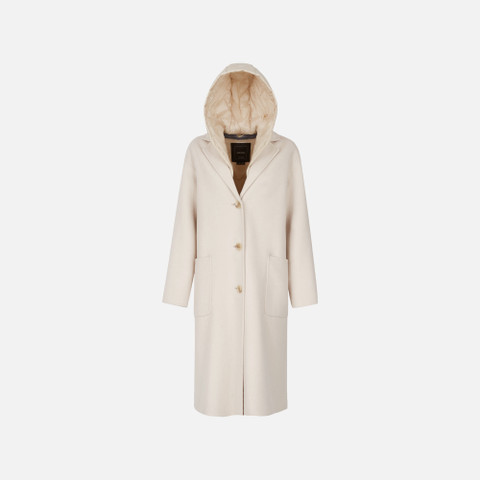 Long coat RAWELLE WOMAN Mid Moonbeam - image number 0 | GEOX