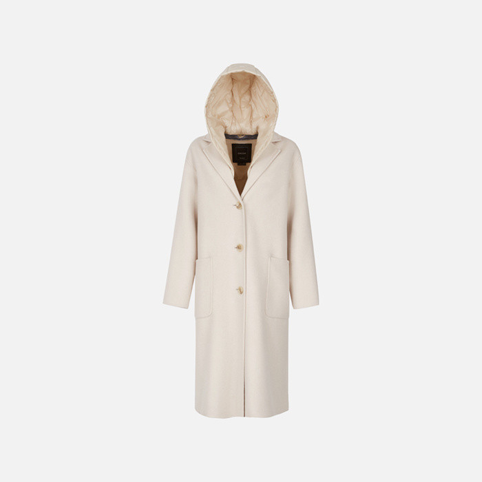 Long coat RAWELLE WOMAN Mid Moonbeam | GEOX