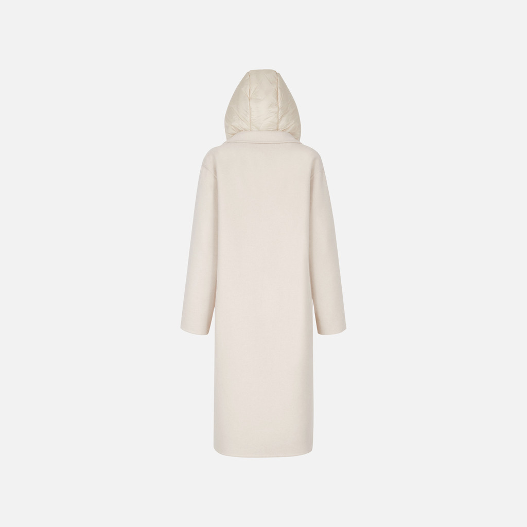 Long coat RAWELLE WOMAN Mid Moonbeam - image number 4 | GEOX