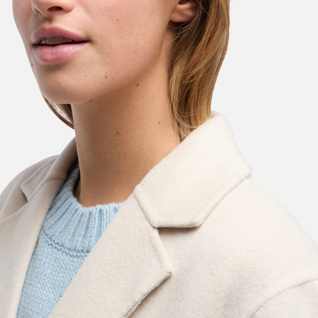Long coat RAWELLE WOMAN Mid Moonbeam - image number 8 | GEOX