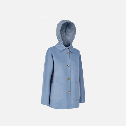 Manteau court RAWELLE FEMME Bleu poussiéreux - image number 2 | GEOX