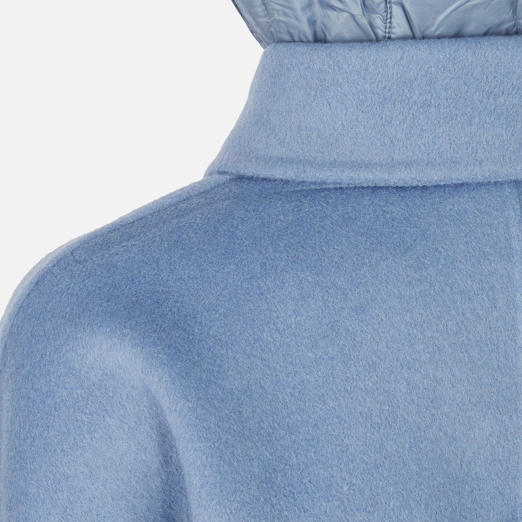 Manteau court RAWELLE FEMME Bleu poussiéreux - image number 6 | GEOX