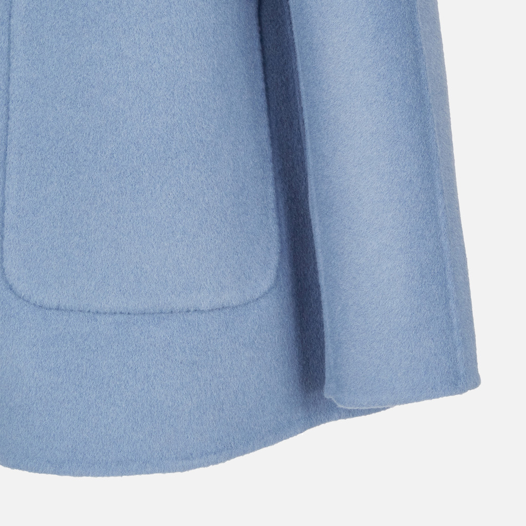 Manteau court RAWELLE FEMME Bleu poussiéreux - image number 7 | GEOX