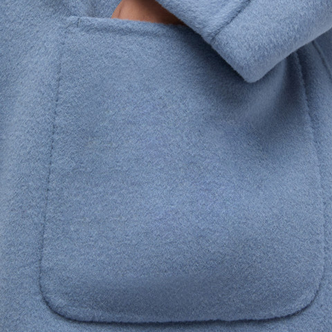 Manteau court RAWELLE FEMME Bleu poussiéreux - image number 8 | GEOX