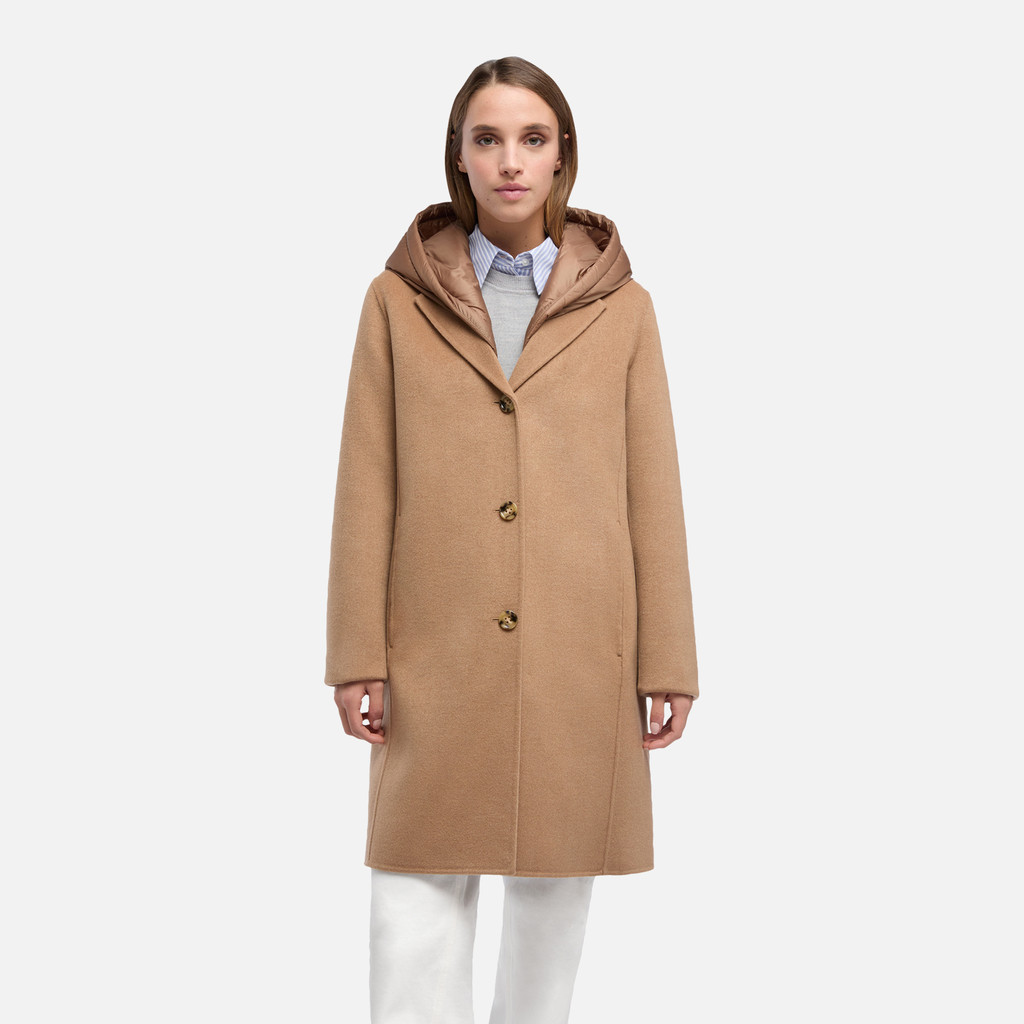 Long coat RAWELLE WOMAN Thrush - image number 1 | GEOX