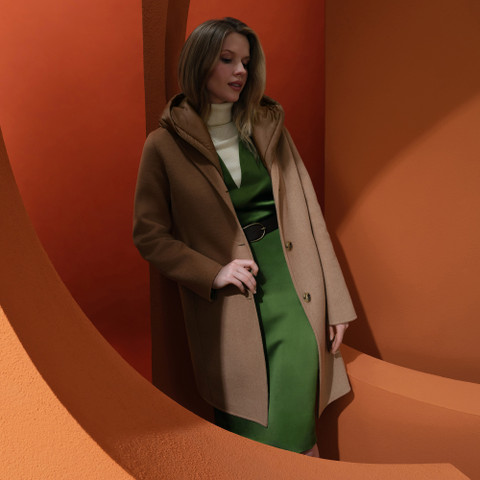 Long coat RAWELLE WOMAN Thrush - image number 10 | GEOX