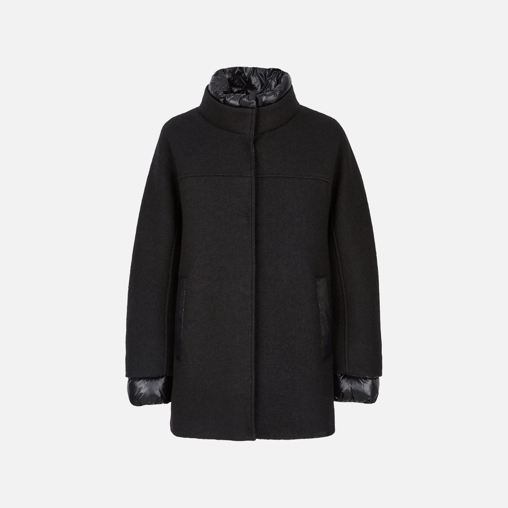 Short coat KLEOPY WOMAN Black - image number 0 | GEOX