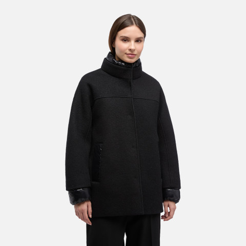 Short coat KLEOPY WOMAN Black - image number 1 | GEOX