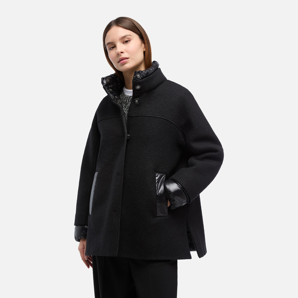 Short coat KLEOPY WOMAN Black - image number 3 | GEOX