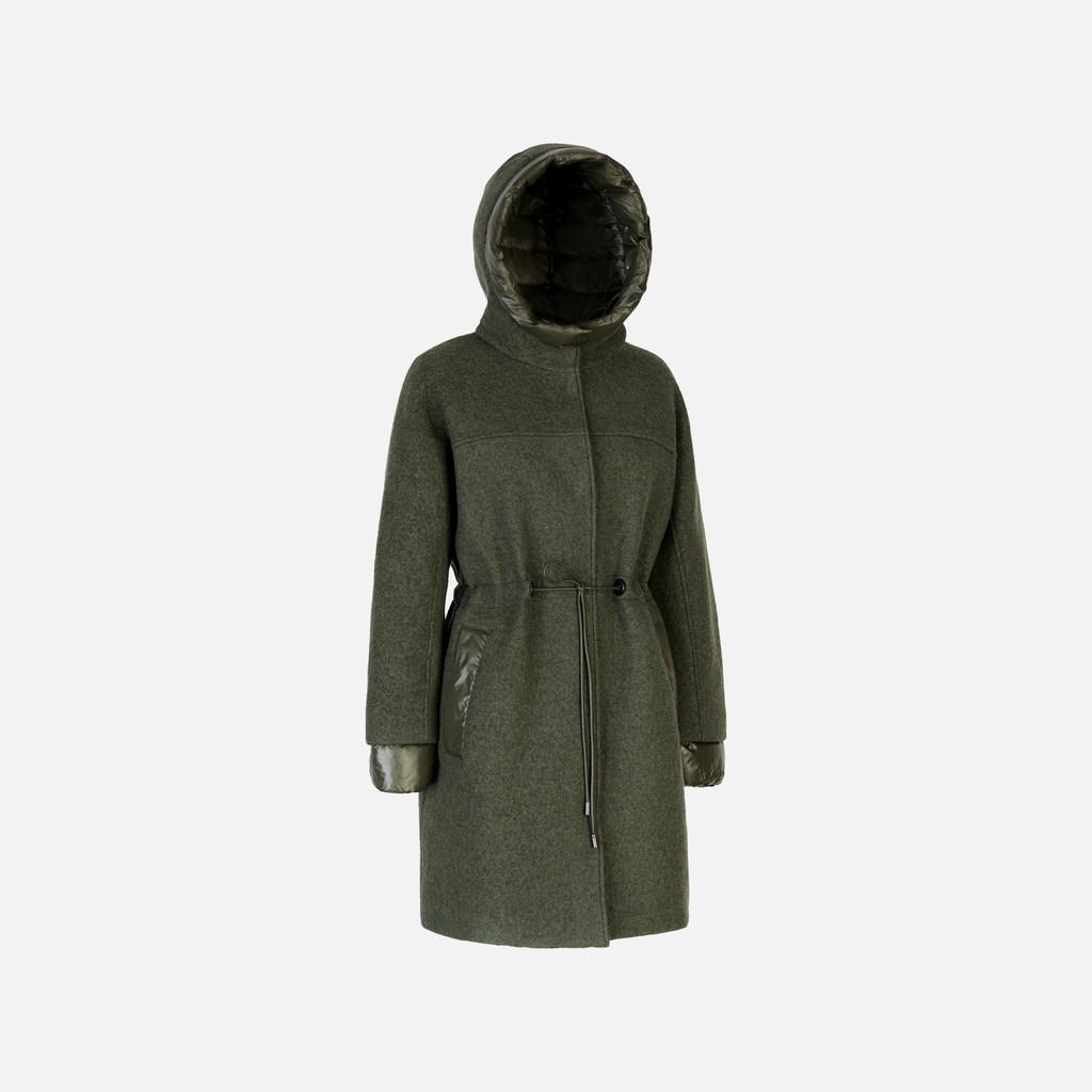 Langer Mantel KLEOPY DAME Militärgrün - image number 6 | GEOX