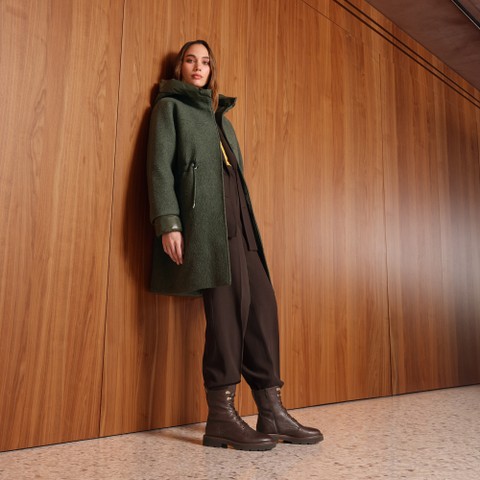 Langer Mantel KLEOPY DAME Militärgrün - image number 10 | GEOX