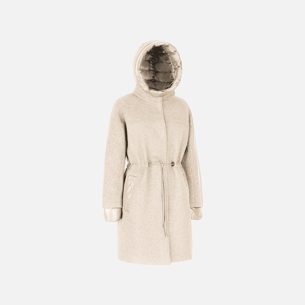 Long coat KLEOPY WOMAN Mid Moonbeam - image number 1 | GEOX