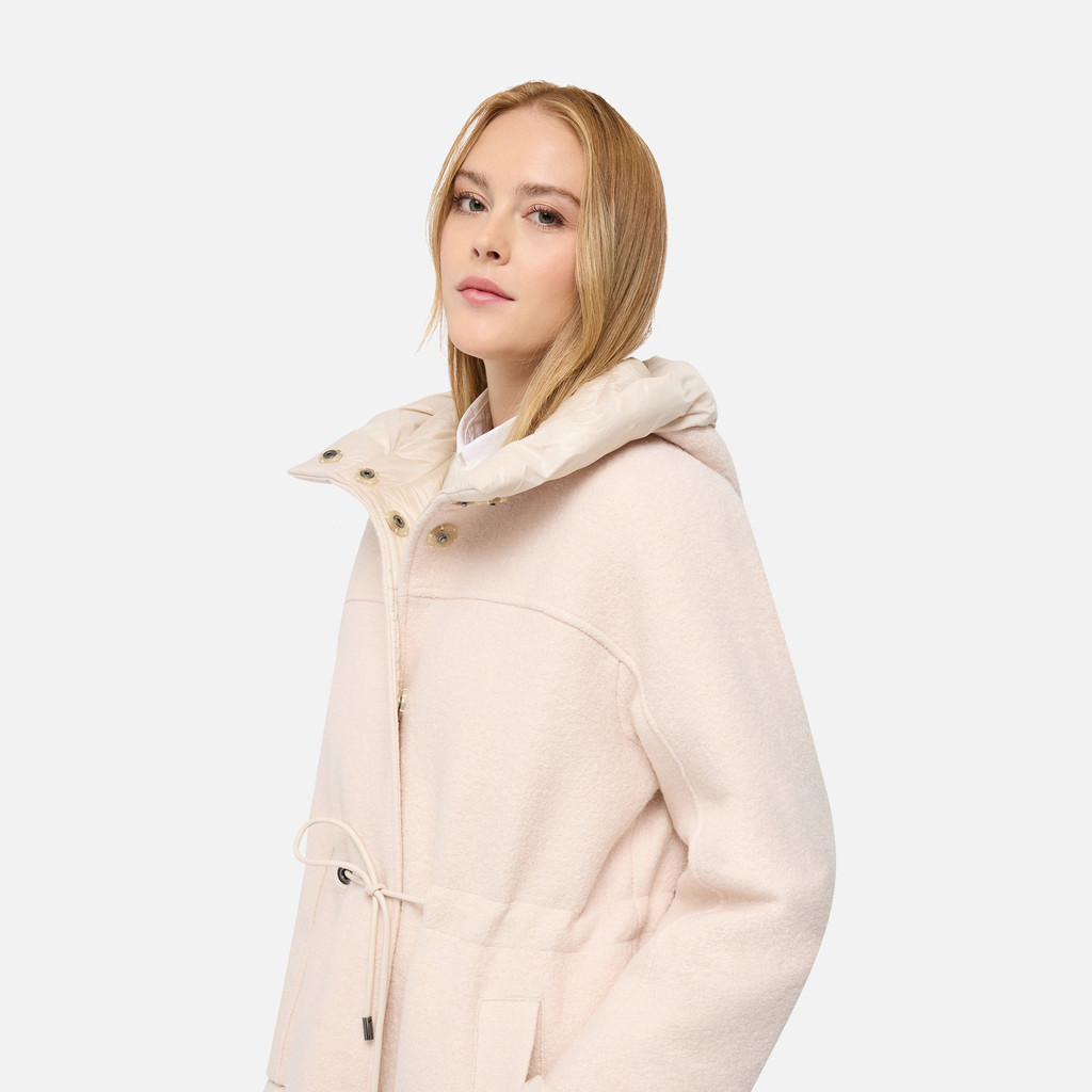 Long coat KLEOPY WOMAN Mid Moonbeam - image number 3 | GEOX
