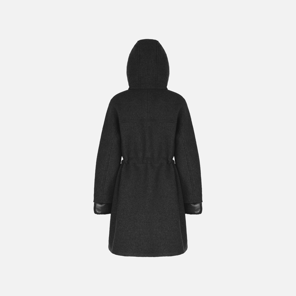 Long coat KLEOPY WOMAN Black - image number 4 | GEOX