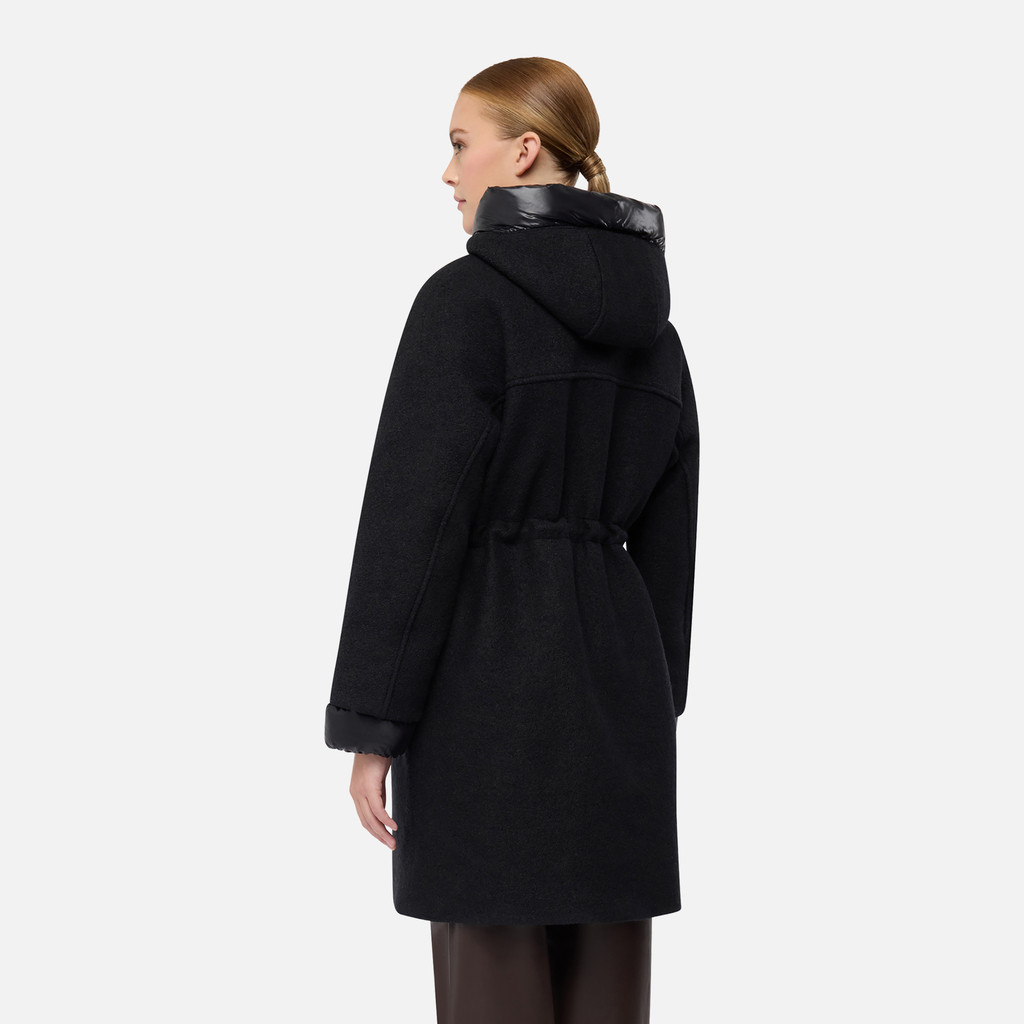 Long coat KLEOPY WOMAN Black - image number 5 | GEOX