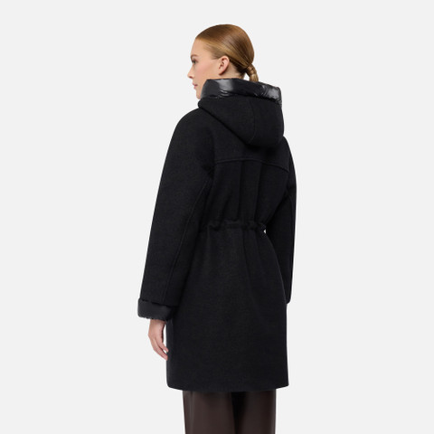 Long coat KLEOPY WOMAN Black - image number 5 | GEOX