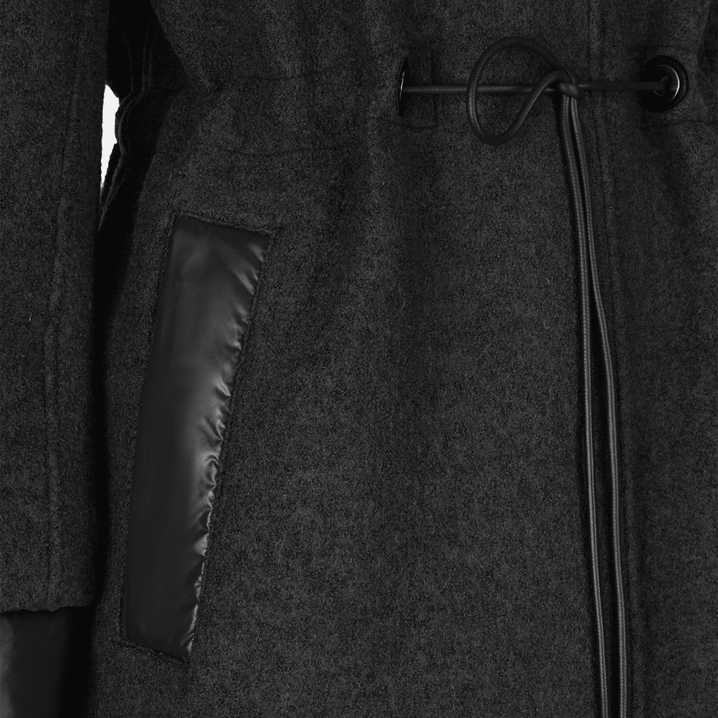 Long coat KLEOPY WOMAN Black - image number 7 | GEOX