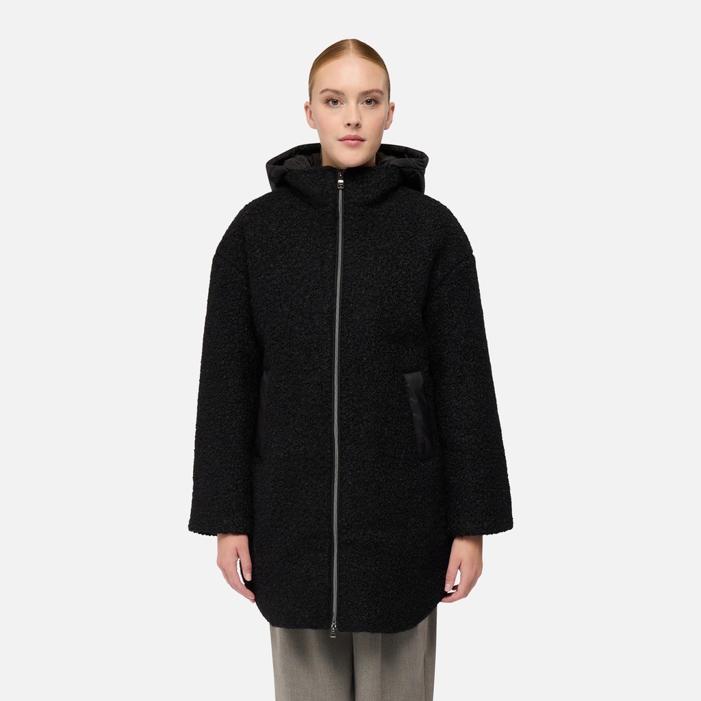Manteau court CALITHE FEMME Noir/Noir - image number 1 | GEOX