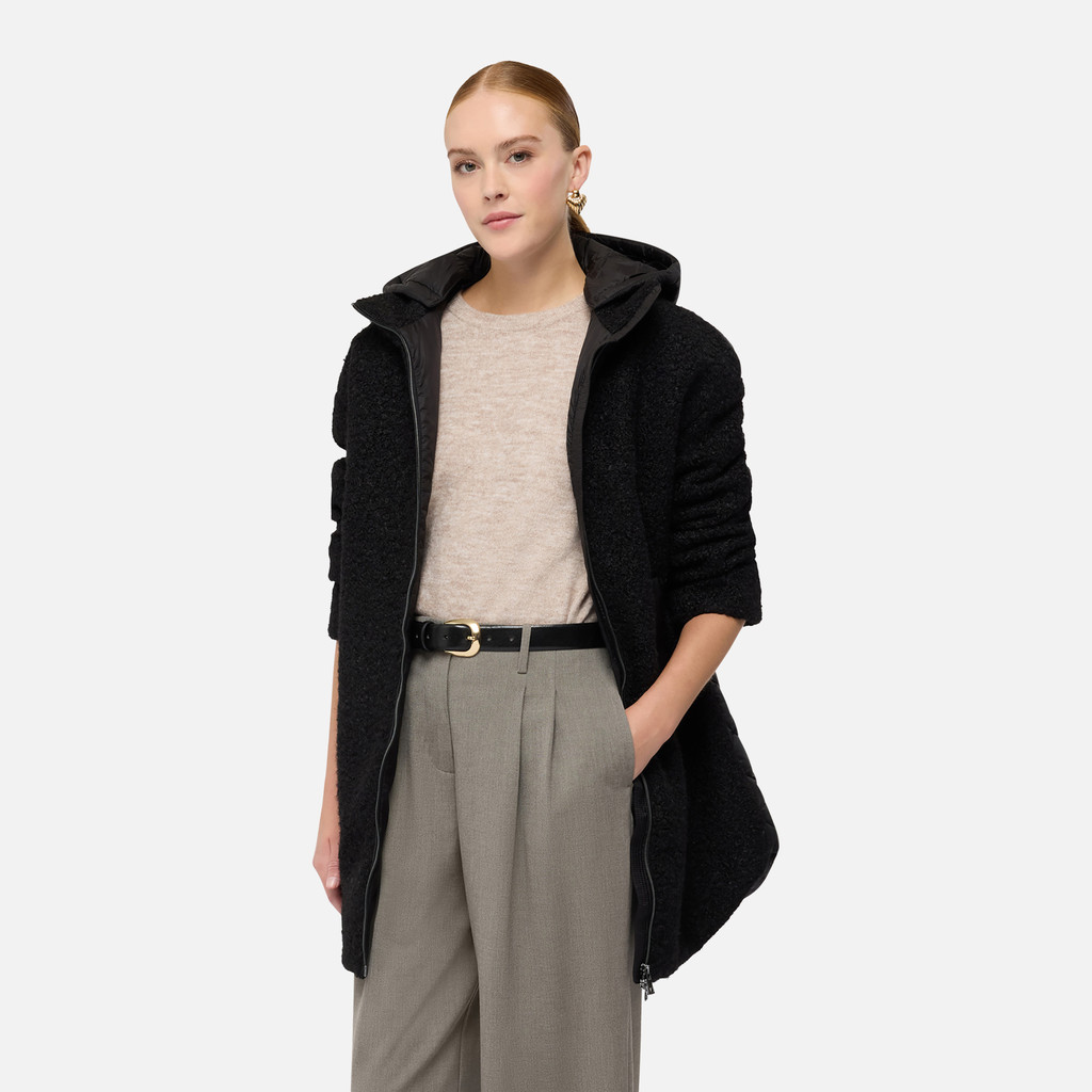 Manteau court CALITHE FEMME Noir/Noir - image number 0 | GEOX