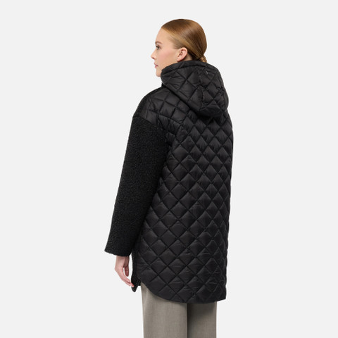 Manteau court CALITHE FEMME Noir/Noir - image number 2 | GEOX