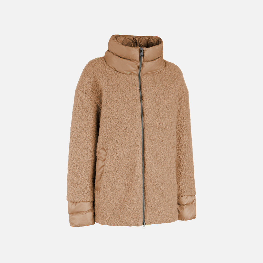 Short coat CALITHE WOMAN Natural - image number 1 | GEOX