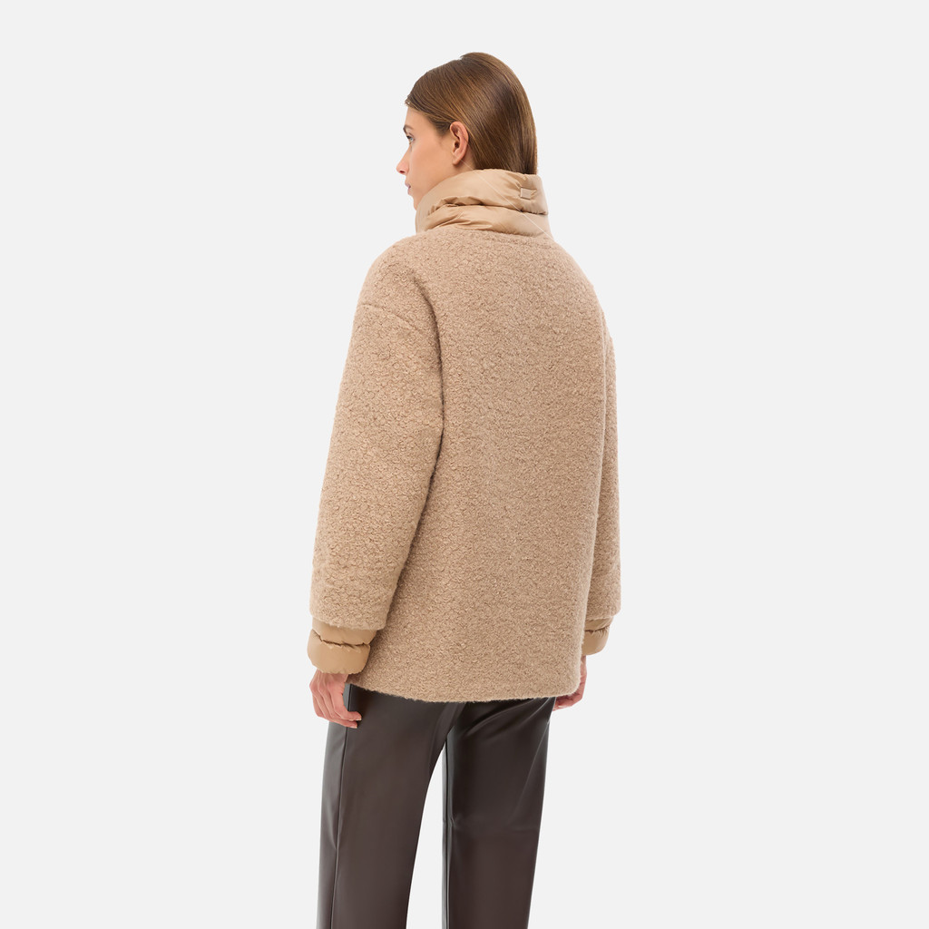 Short coat CALITHE WOMAN Natural - image number 5 | GEOX