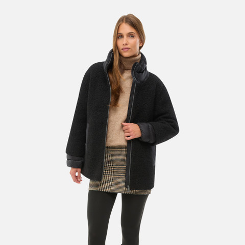 Short coat CALITHE WOMAN Black - image number 3 | GEOX