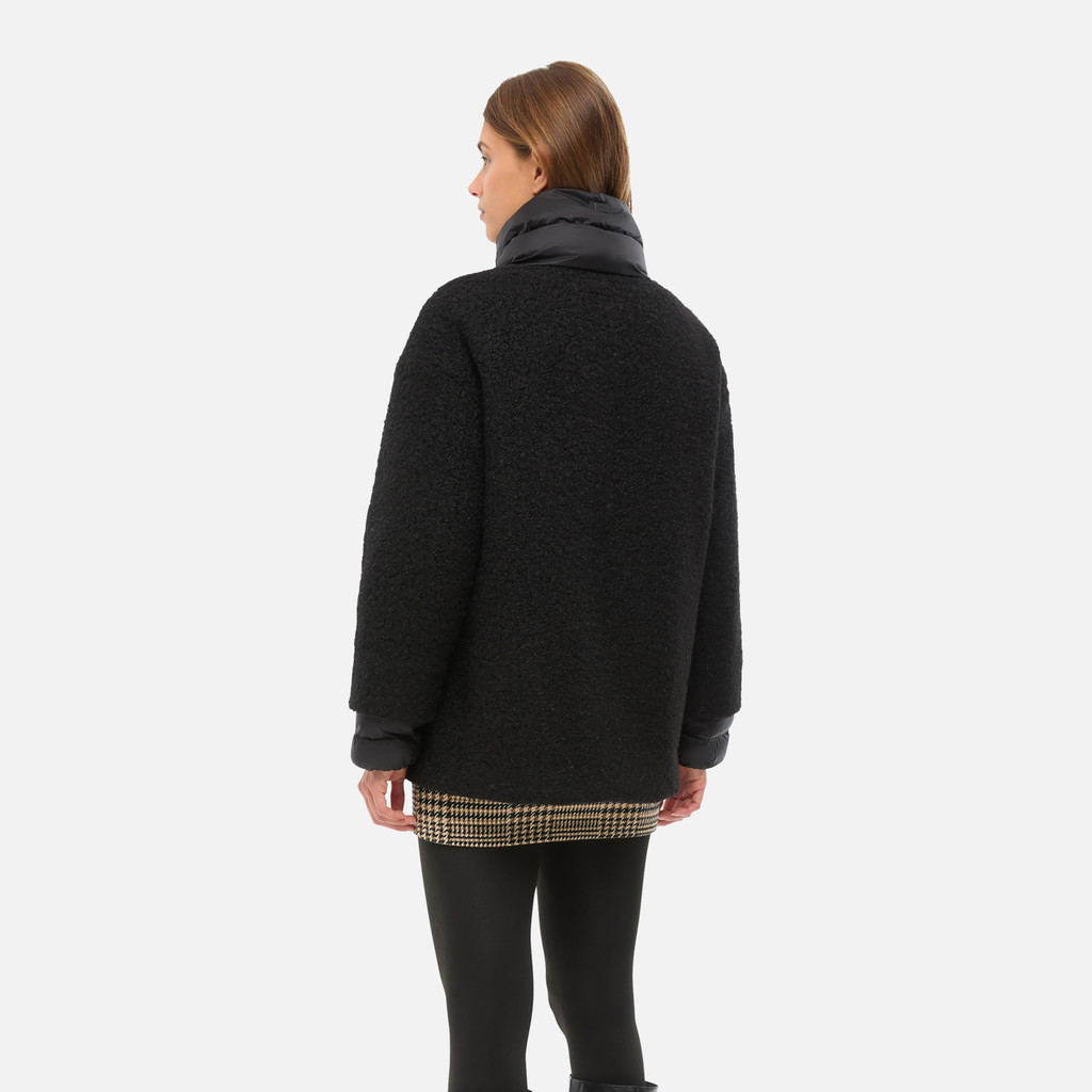 Short coat CALITHE WOMAN Black - image number 5 | GEOX