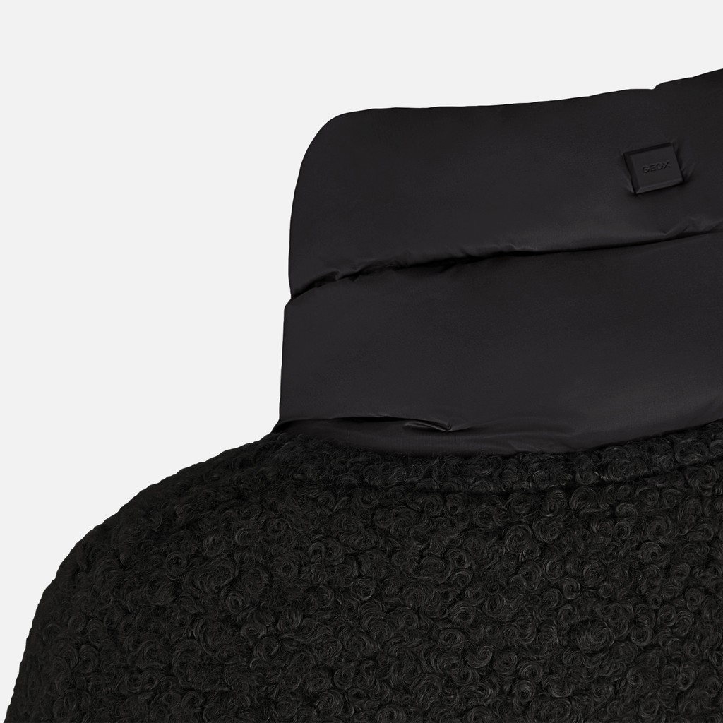 Short coat CALITHE WOMAN Black - image number 6 | GEOX