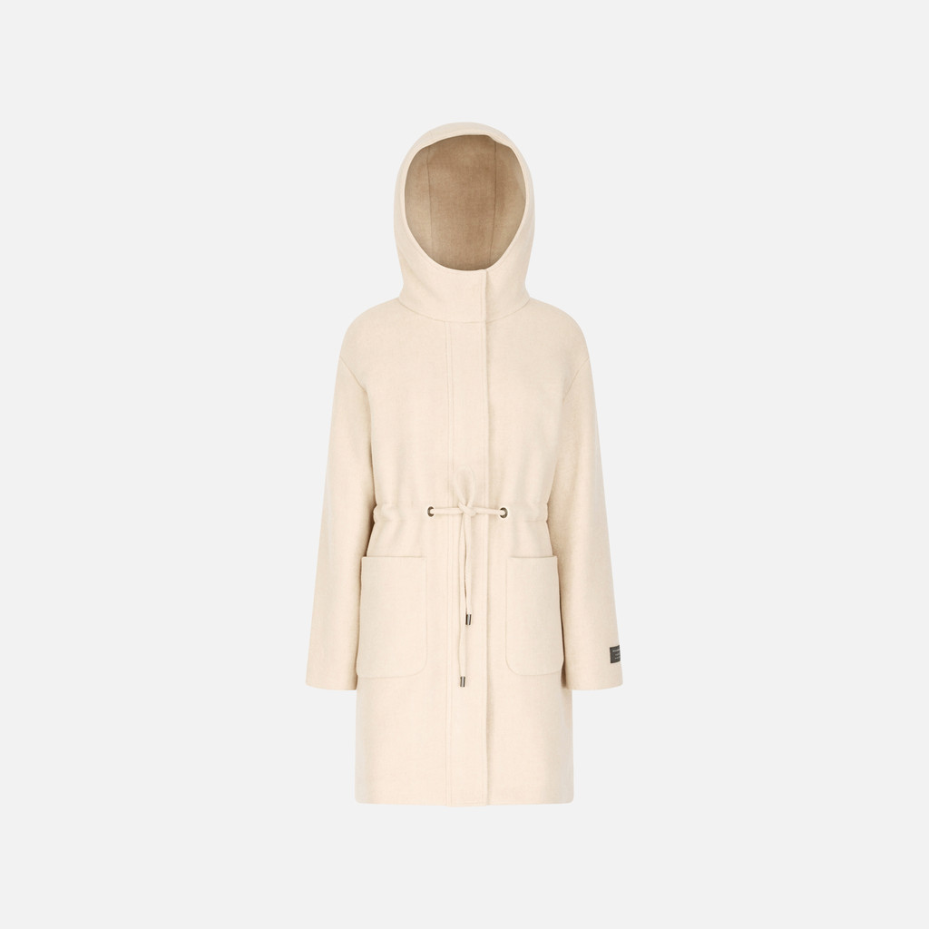 Woollen coats GRAISY WOMAN Cloud Cream - image number 0 | GEOX