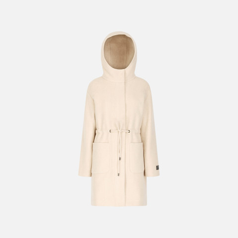 Woollen coats GRAISY WOMAN Cloud Cream - image number 0 | GEOX