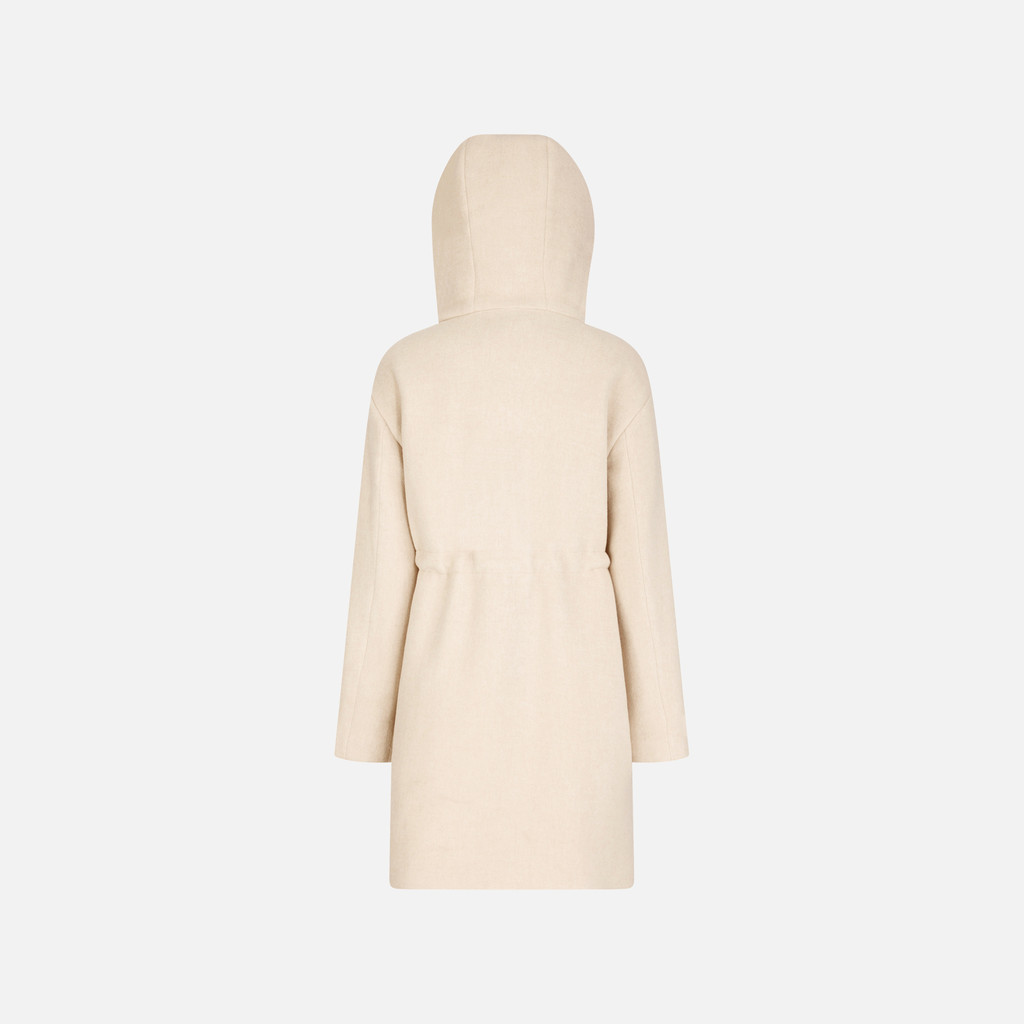 Woollen coats GRAISY WOMAN Cloud Cream - image number 4 | GEOX
