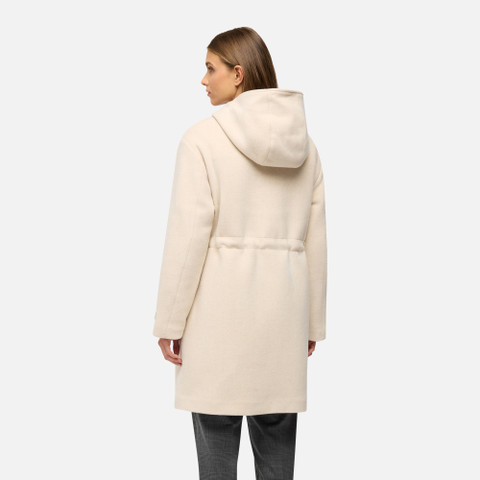 Woollen coats GRAISY WOMAN Cloud Cream - image number 5 | GEOX