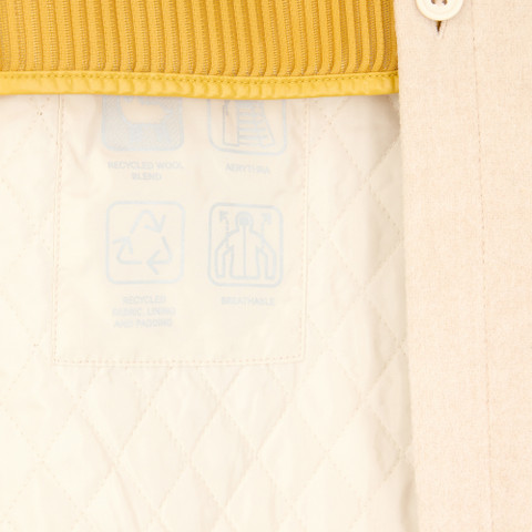 Woollen coats GRAISY WOMAN Cloud Cream - image number 10 | GEOX