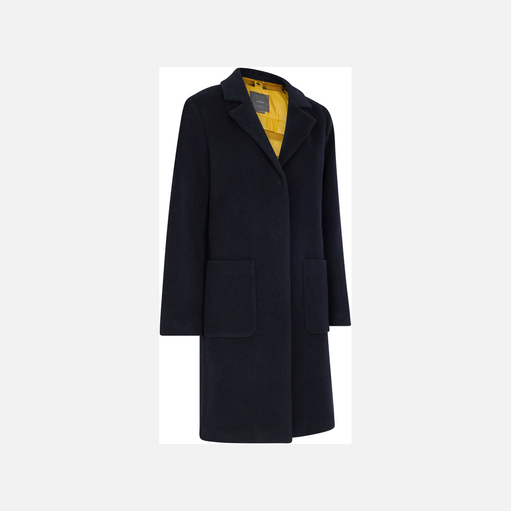 Woollen coats GRAISY WOMAN Dark Navy - image number 2 | GEOX