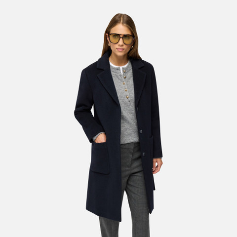 Woollen coats GRAISY WOMAN Dark Navy - image number 3 | GEOX