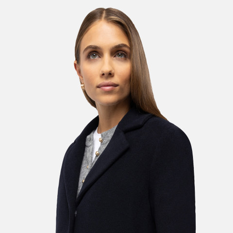 Woollen coats GRAISY WOMAN Dark Navy - image number 7 | GEOX
