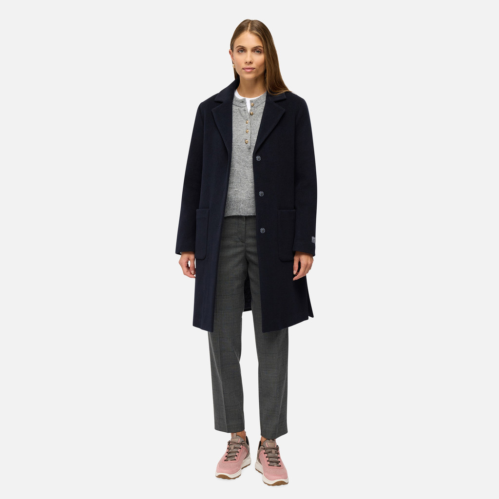 Woollen coats GRAISY WOMAN Dark Navy - image number 8 | GEOX