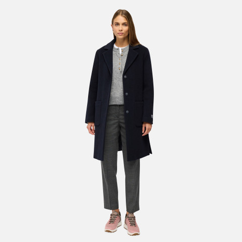 Woollen coats GRAISY WOMAN Dark Navy - image number 8 | GEOX