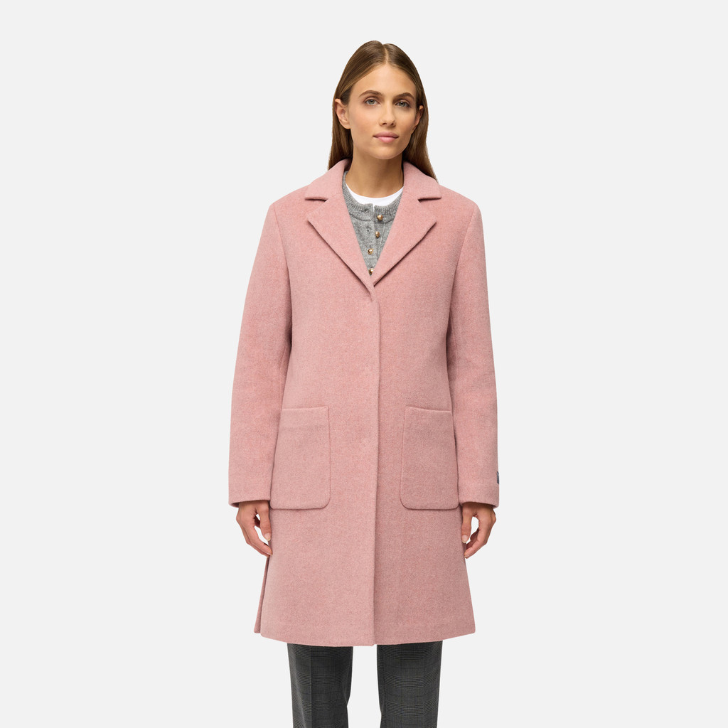 Woollen coats GRAISY WOMAN Old Rose - image number 1 | GEOX