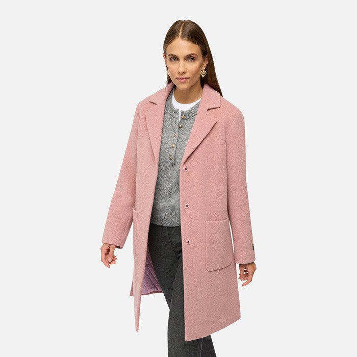 Woollen coats GRAISY WOMAN Old Rose | GEOX