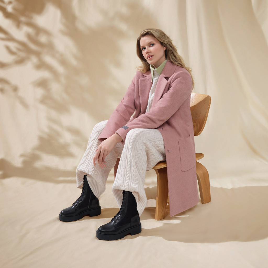 Woollen coats GRAISY WOMAN Old Rose - image number 10 | GEOX