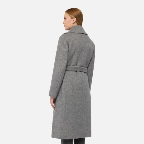 Woollen coats GRAISY WOMAN Charcoal Gray - image number 5 | GEOX