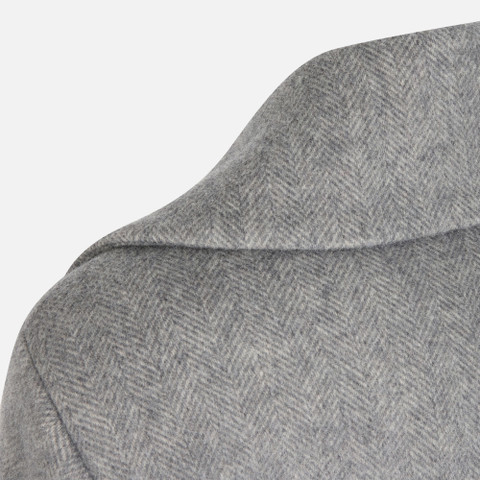 Woollen coats GRAISY WOMAN Charcoal Gray - image number 6 | GEOX