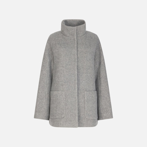 Woollen coats GRAISY WOMAN Charcoal Gray - image number 0 | GEOX
