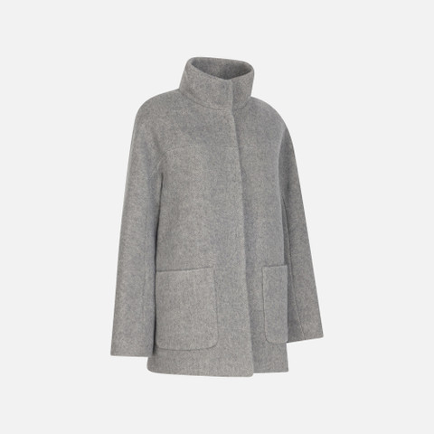 Woollen coats GRAISY WOMAN Charcoal Gray - image number 2 | GEOX