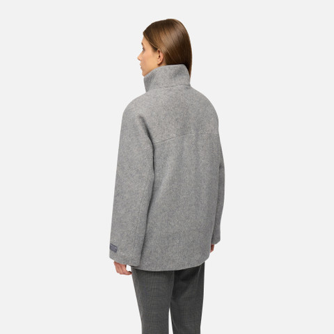 Woollen coats GRAISY WOMAN Charcoal Gray - image number 5 | GEOX