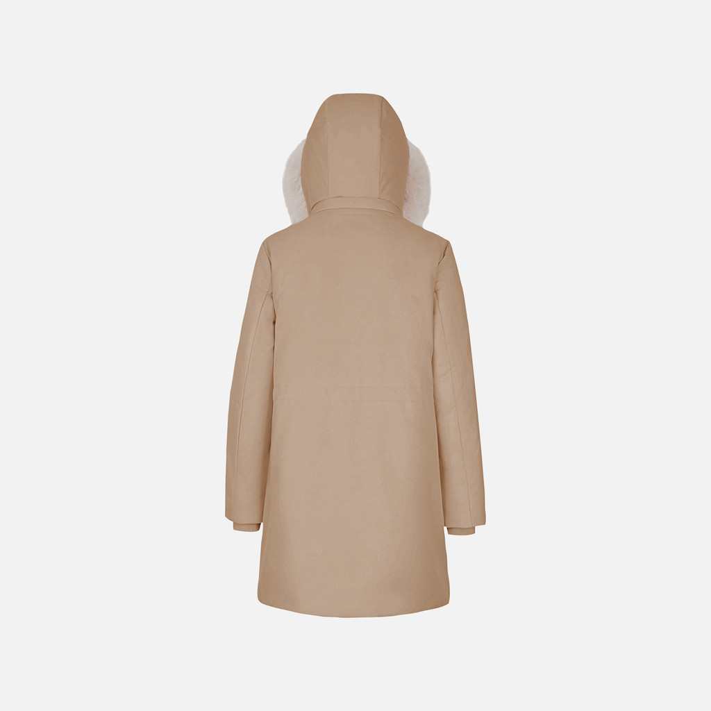 Long parka SPHERICA WOMAN Natural - image number 2 | GEOX